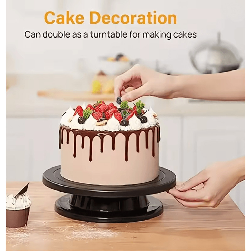 BakeEase 6 Piece Cake Turntable And Decorating Kit For Effortless Frosting And Design 2