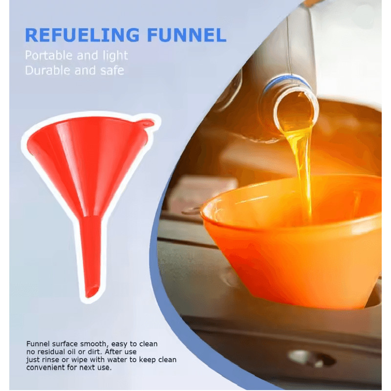 FlowEase 4 Piece Plastic Kitchen Funnel Set For Home Auto And Everyday Use 1