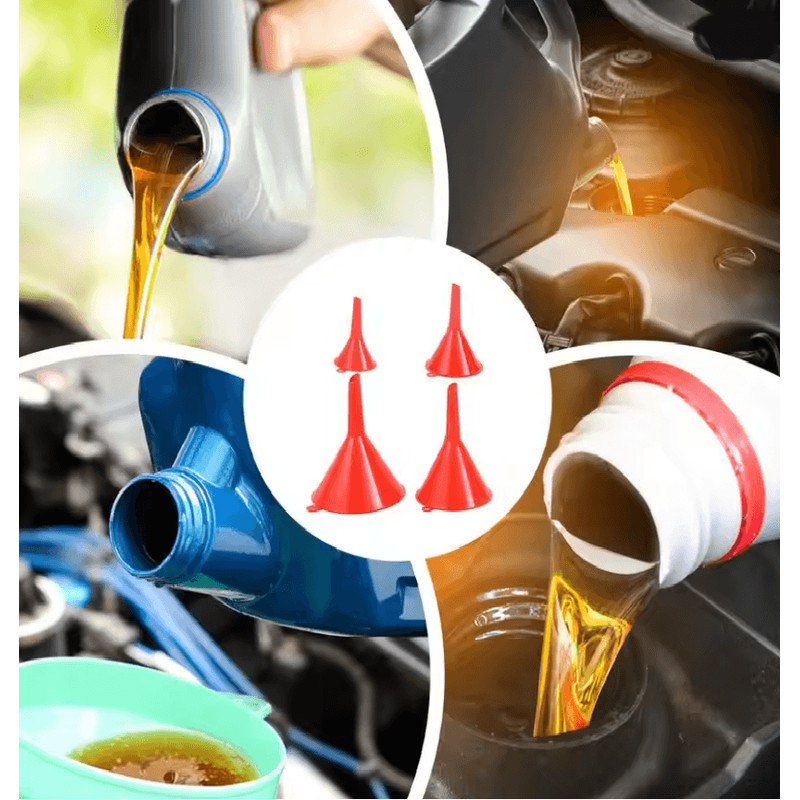 FlowEase 4 Piece Plastic Kitchen Funnel Set For Home Auto And Everyday Use 2