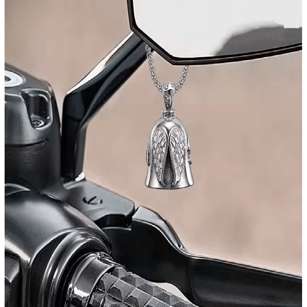 RideGuard Stainless Steel Motorcycle Guardian Bell With Keyring And Chain 1