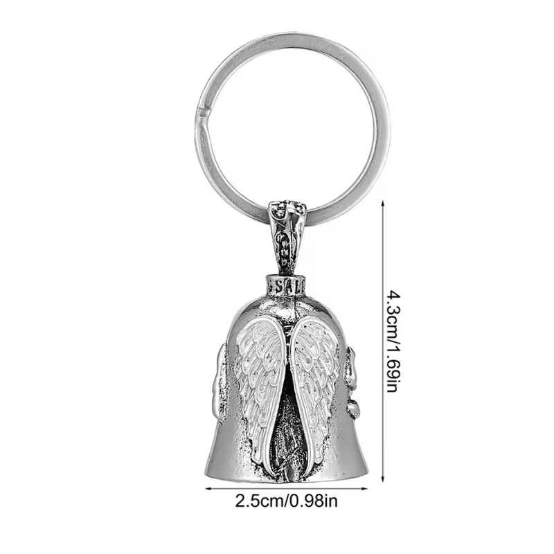 RideGuard Stainless Steel Motorcycle Guardian Bell With Keyring And Chain 4
