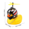 TurboDuck Rubber Wind Duck Car And Motorcycle Dashboard Ornament With Helmet And Propeller 4