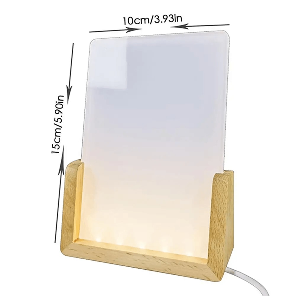 LumiCraft Sublimation Acrylic Photo Frame Blank With LED Light Base 1