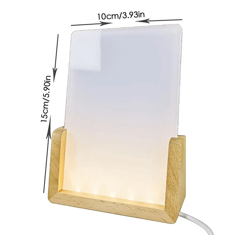 LumiCraft Sublimation Acrylic Photo Frame Blank With LED Light Base 1
