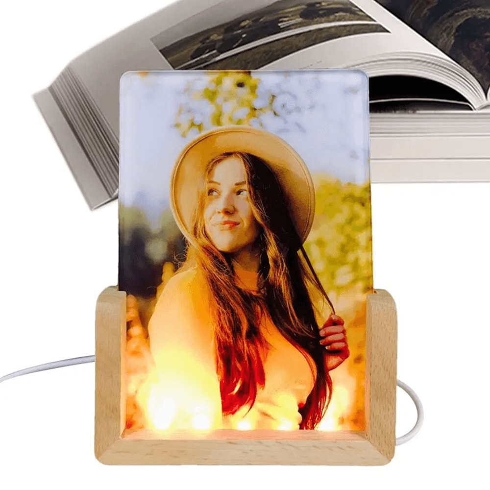 LumiCraft Sublimation Acrylic Photo Frame Blank With LED Light Base 4