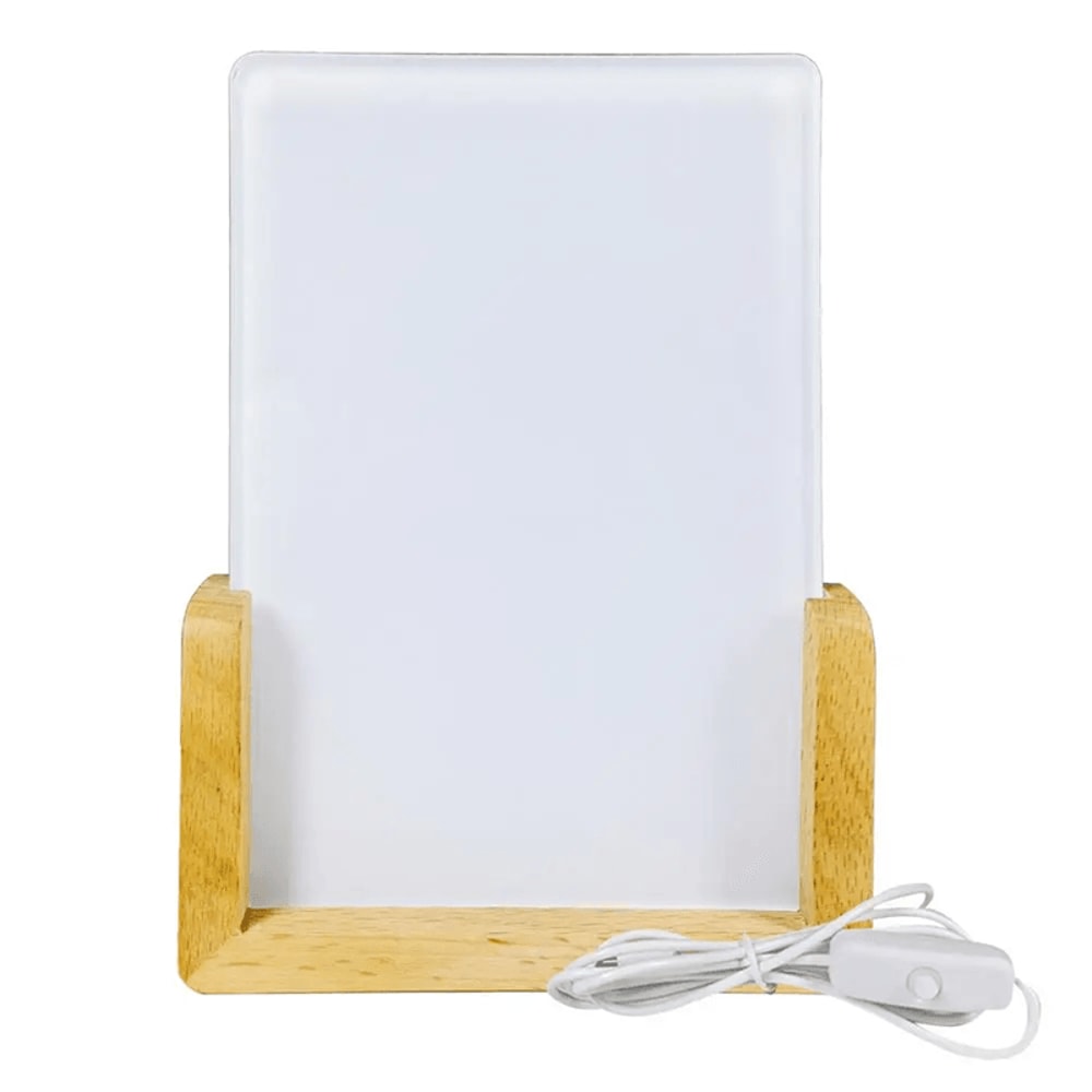 LumiCraft Sublimation Acrylic Photo Frame Blank With LED Light Base 0