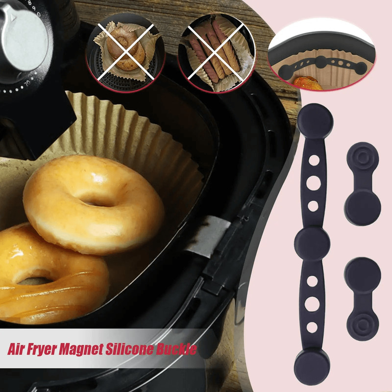 AirFryer SecureMag Parchment Paper Holder Set Magnetic Liner Buckles For Air Fryer Accessories 0