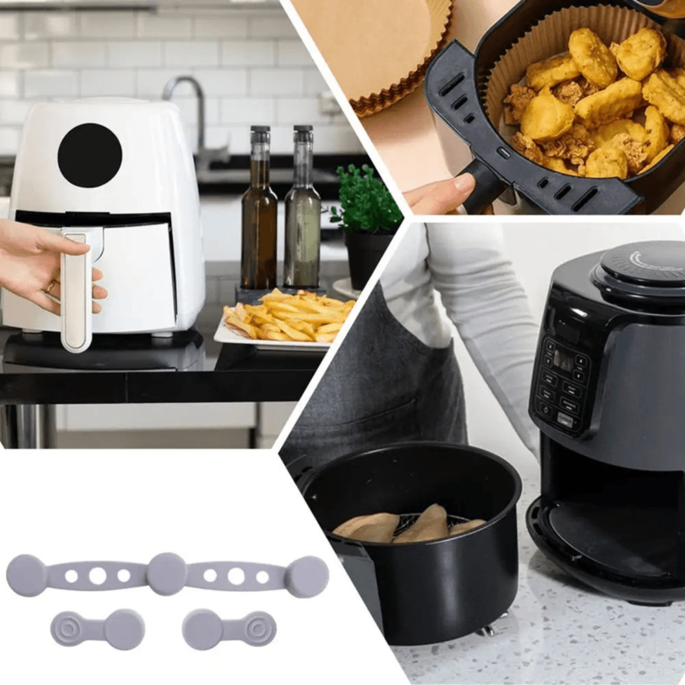 AirFryer SecureMag Parchment Paper Holder Set Magnetic Liner Buckles For Air Fryer Accessories 2