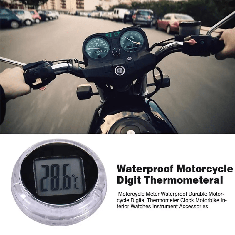 DashStick Mini Waterproof Digital Temperature Gauge Adhesive Pocket Thermometer For Motorbike Car 1