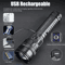 TitanBeam 10000W Rechargeable LED Tactical Flashlight Long Range Emergency Spotlight Torch 1