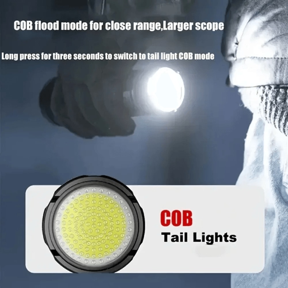 TitanBeam 10000W Rechargeable LED Tactical Flashlight Long Range Emergency Spotlight Torch 0