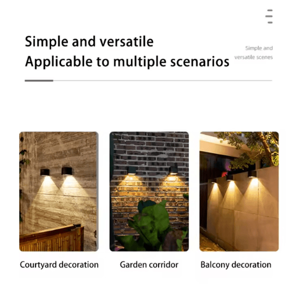 LumiSquare Solar Wall Light Outdoor Waterproof Fence Lamp 1