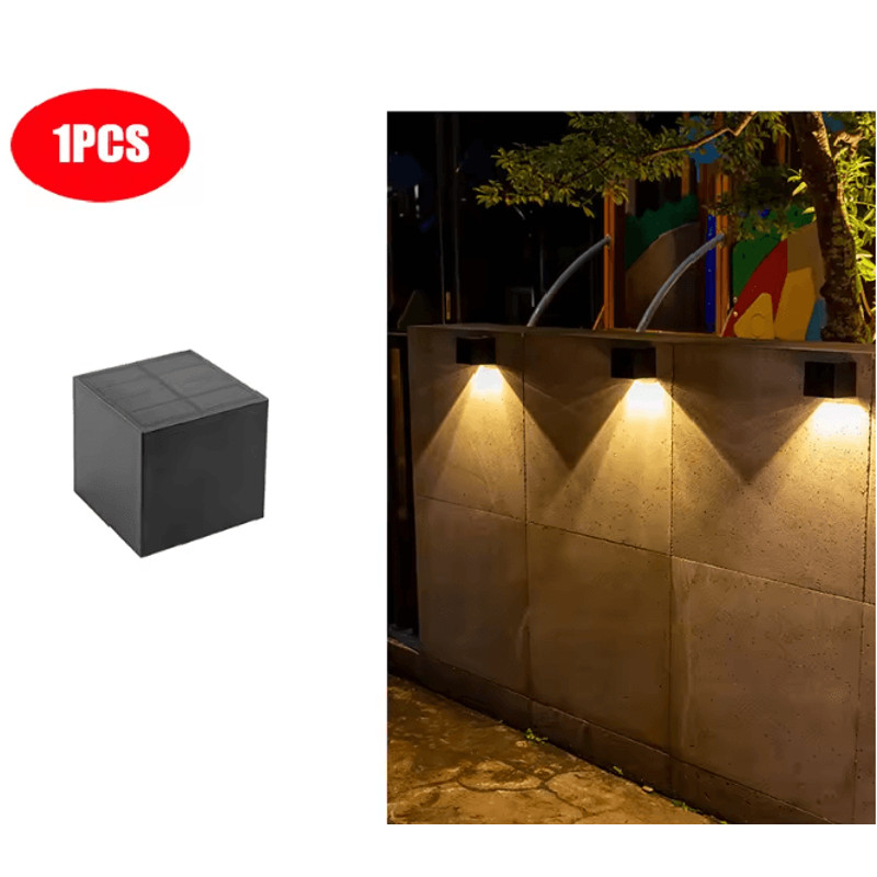 LumiSquare Solar Wall Light Outdoor Waterproof Fence Lamp 3