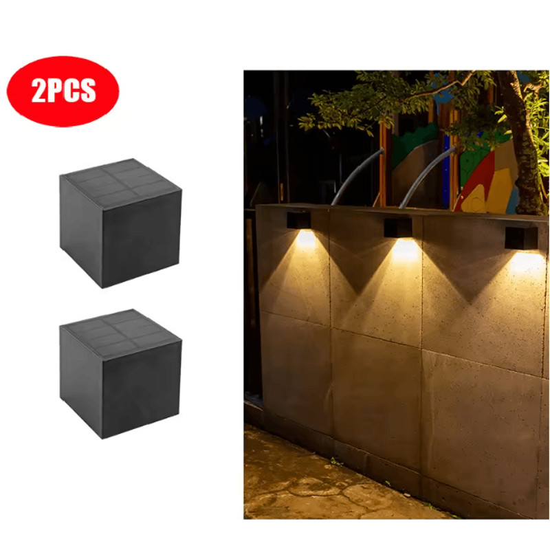 LumiSquare Solar Wall Light Outdoor Waterproof Fence Lamp 4