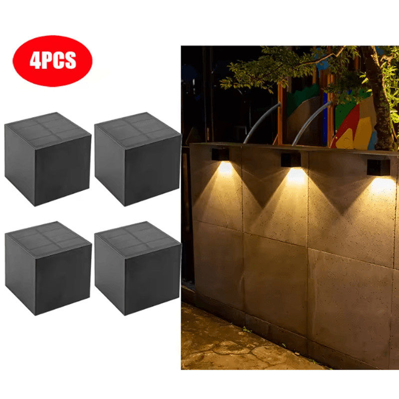 LumiSquare Solar Wall Light Outdoor Waterproof Fence Lamp 5
