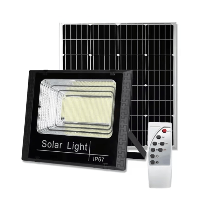 SolarBright 500W Outdoor LED Floodlight With Remote And Solar Panel 2