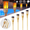 BambooGlow Solar Flame Effect Garden Torch Light Outdoor Waterproof Decoration 0