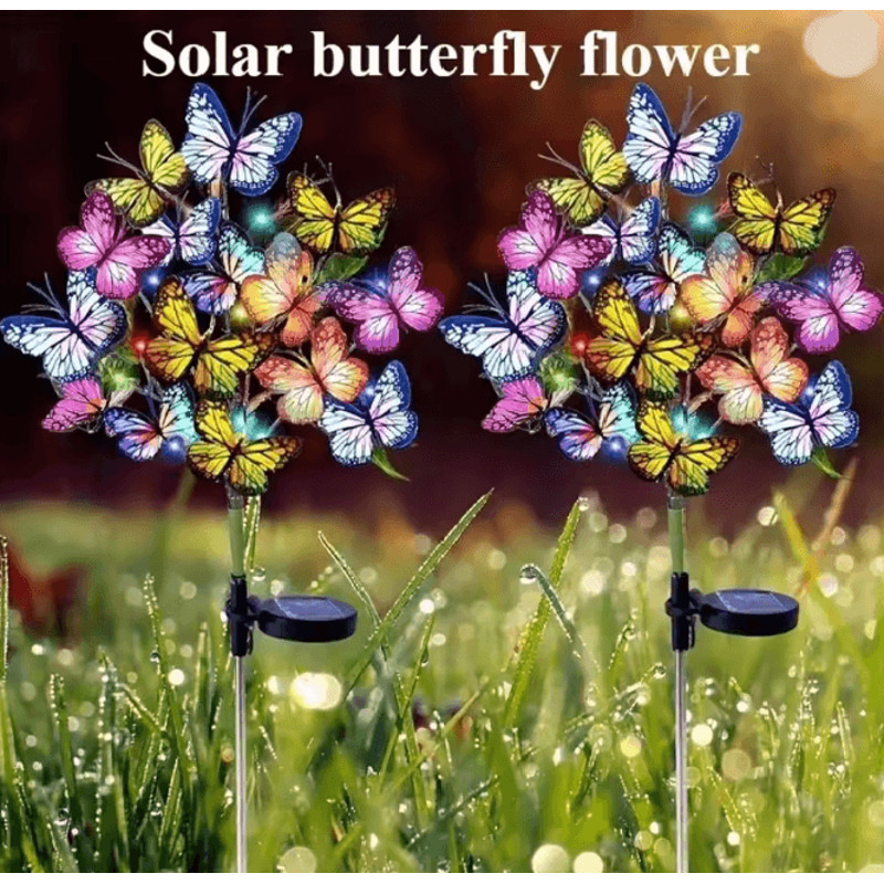 LumiWings Solar Butterfly Flower Garden Light Outdoor Decorative Lamp 0