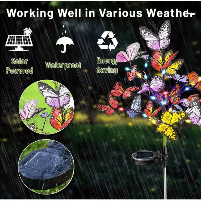 LumiWings Solar Butterfly Flower Garden Light Outdoor Decorative Lamp 1