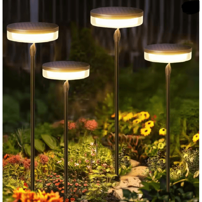 BreezeGlow Solar Swaying Pathway Lights Outdoor Waterproof Set 4
