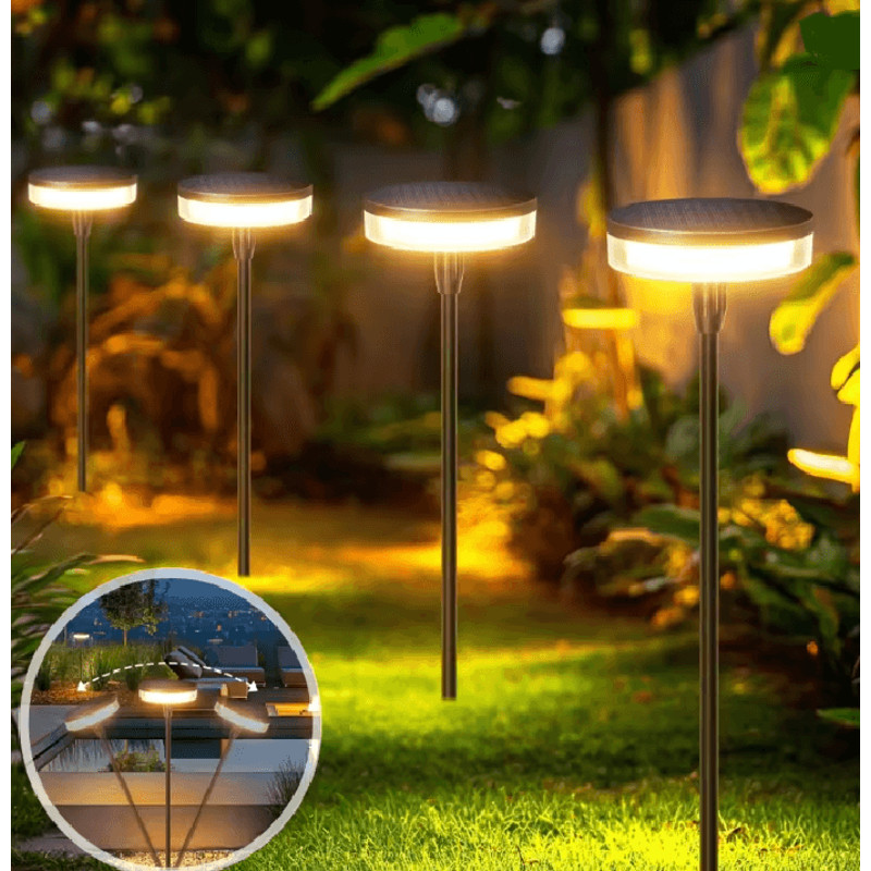 BreezeGlow Solar Swaying Pathway Lights Outdoor Waterproof Set 1