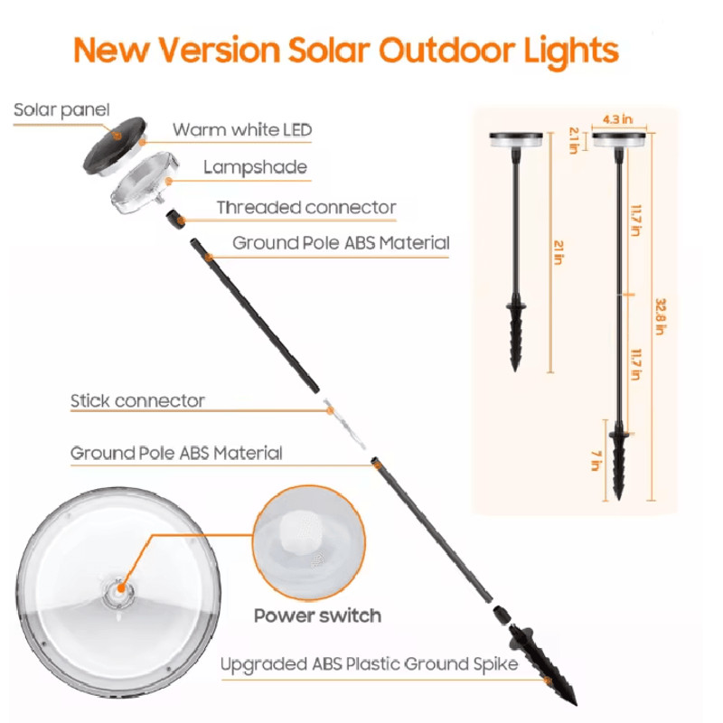 BreezeGlow Solar Swaying Pathway Lights Outdoor Waterproof Set 2
