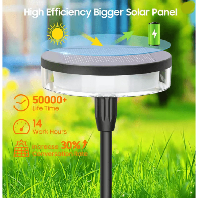 BreezeGlow Solar Swaying Pathway Lights Outdoor Waterproof Set 3