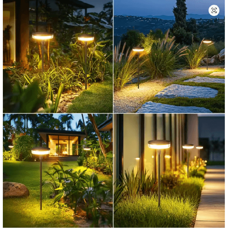 BreezeGlow Solar Swaying Pathway Lights Outdoor Waterproof Set 0