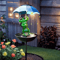 FrogGlow Solar Frog Garden Light With Umbrella And Bird Feeder Decor 4