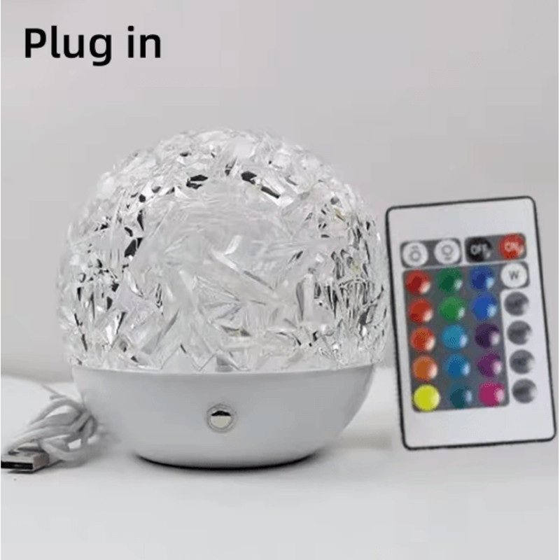 RippleGlow LED WaterRipple Projection Lamp RGB Rotating Ambient Night Light 3