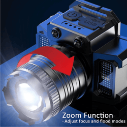 brightbeam smart sensor usb rechargeable led headlamp – outdoor zoom head torch