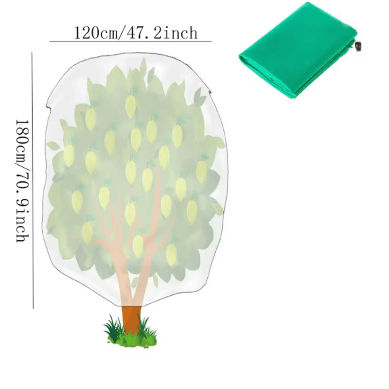 FrostShield Pro Plant Protection Bag With Zipper And Drawstring HeavyDuty Freeze Protection Cover 6