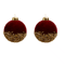 VelvetGlitz 3Inch Red Velvet Sequin Christmas Balls Set Premium Glitter Ornaments For Tree And Par 4