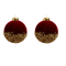 VelvetGlitz 3Inch Red Velvet Sequin Christmas Balls Set Premium Glitter Ornaments For Tree And Par 4
