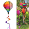 AeroTwist Hot Air Balloon Wind Spinner Rainbow Hanging Garden Windmill Decor 0