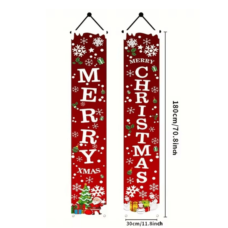 FestiveWelcome Christmas Door Banners Set For Home And Party Decoration 1