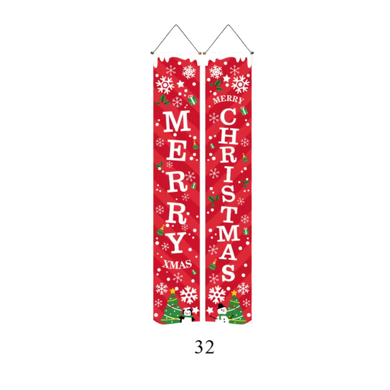 FestiveWelcome Christmas Door Banners Set For Home And Party Decoration 5