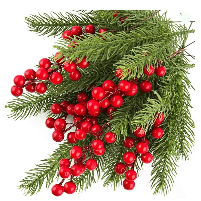 EverJoy Christmas Pine And Berry Branches Set Of 10 0
