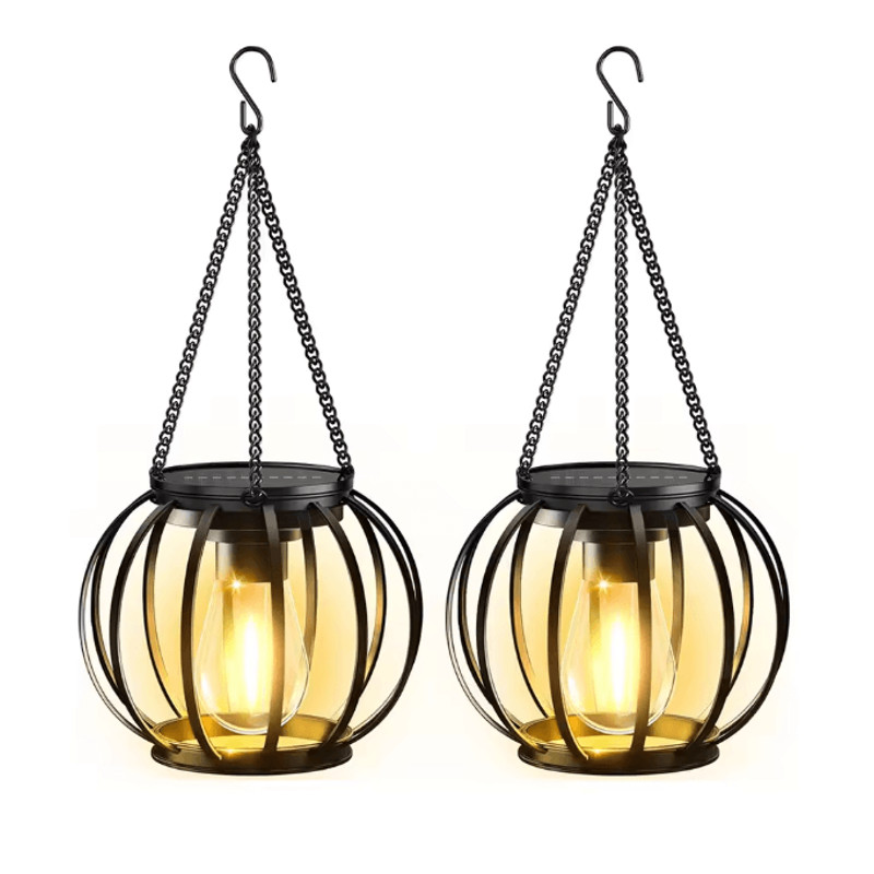 SolarGlow Outdoor Hanging Lantern Waterproof Garden Light 5