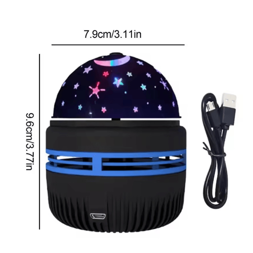 LunaGlow Rotating Starry Sky Night Light Projector Lamp 3