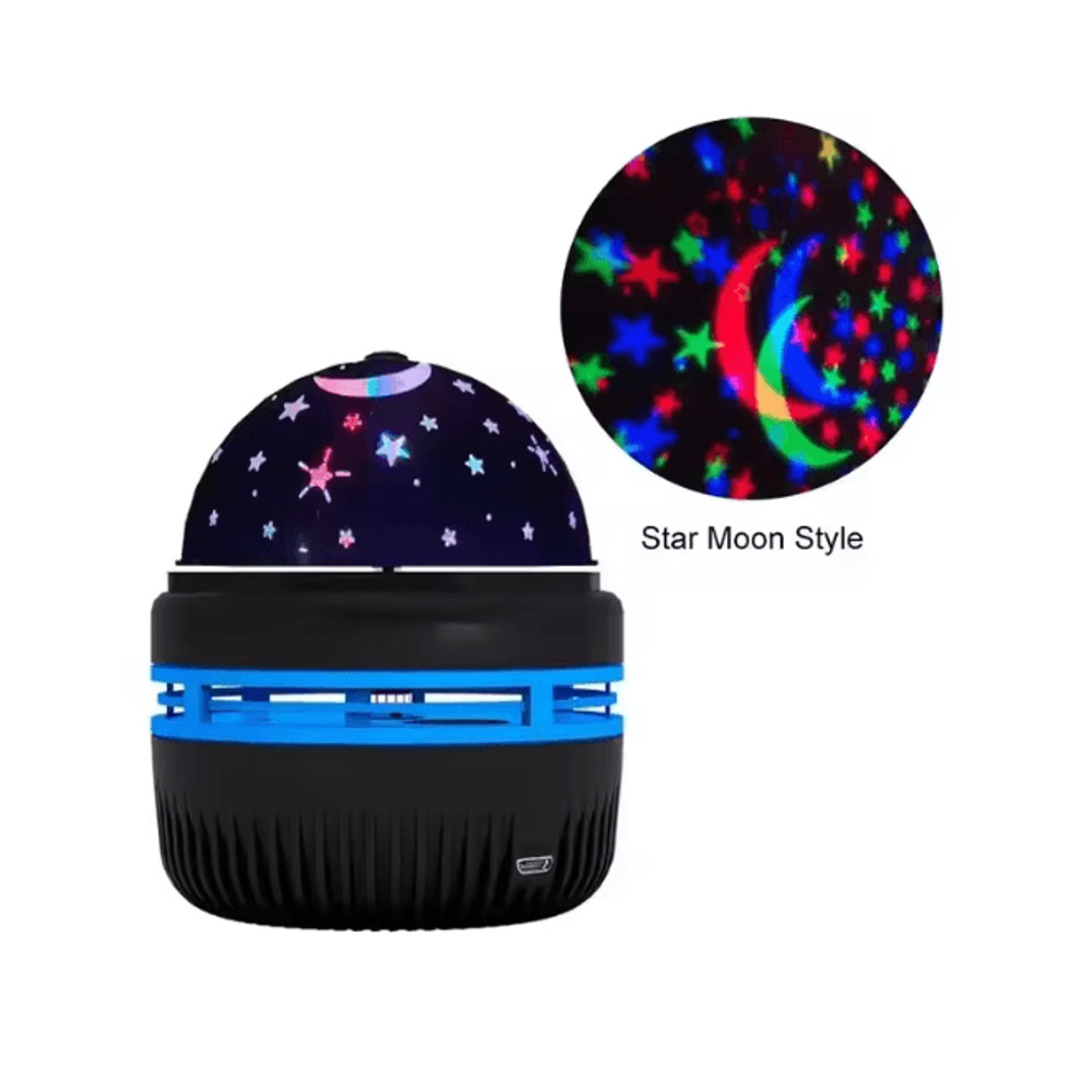 LunaGlow Rotating Starry Sky Night Light Projector Lamp 4