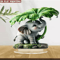 EleGrace Bohemian Elephant Figurine With Lotus Umbrella Home Decor 5