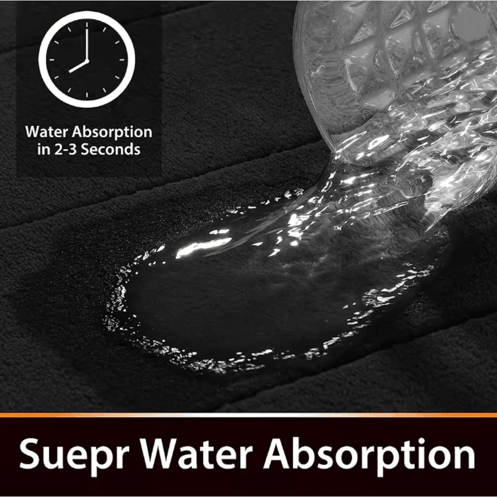 PlushFlannel Thickened Absorbent Bath Floor Mat 1