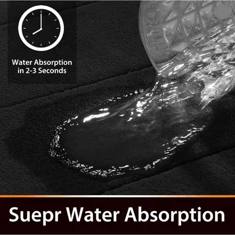 PlushFlannel Thickened Absorbent Bath Floor Mat 1