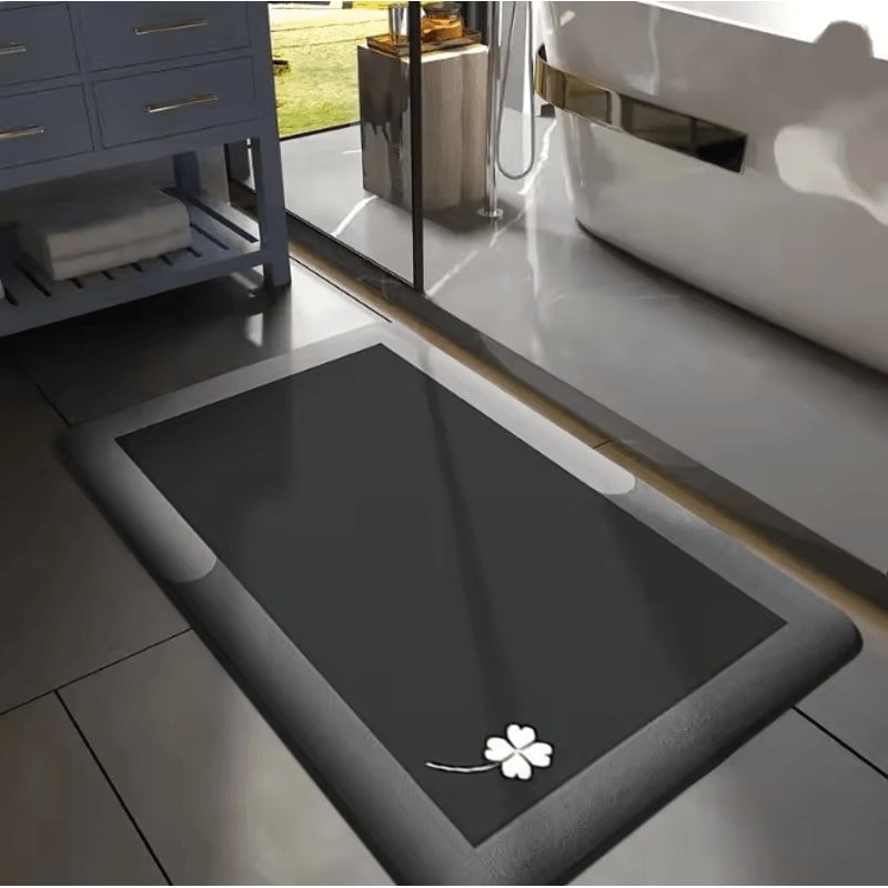 PlushFlannel Thickened Absorbent Bath Floor Mat 4