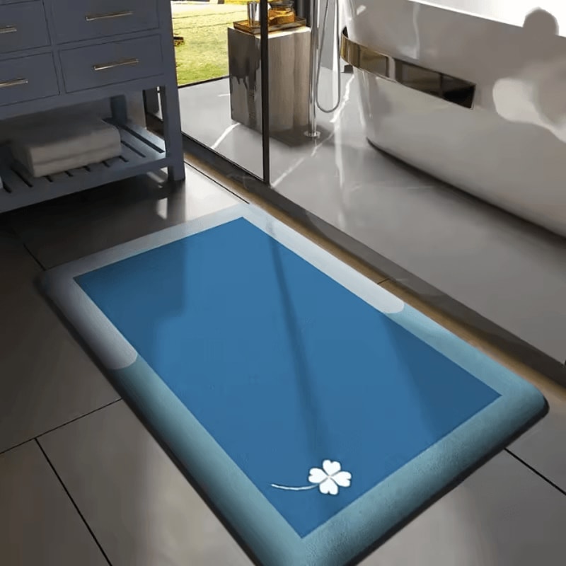 PlushFlannel Thickened Absorbent Bath Floor Mat 5