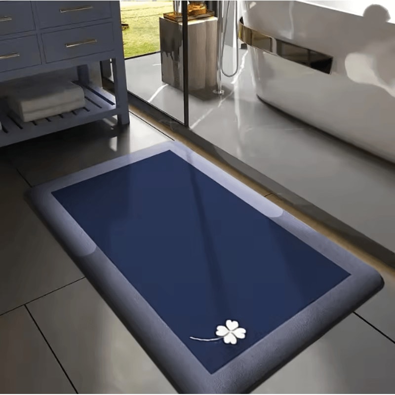 PlushFlannel Thickened Absorbent Bath Floor Mat 6