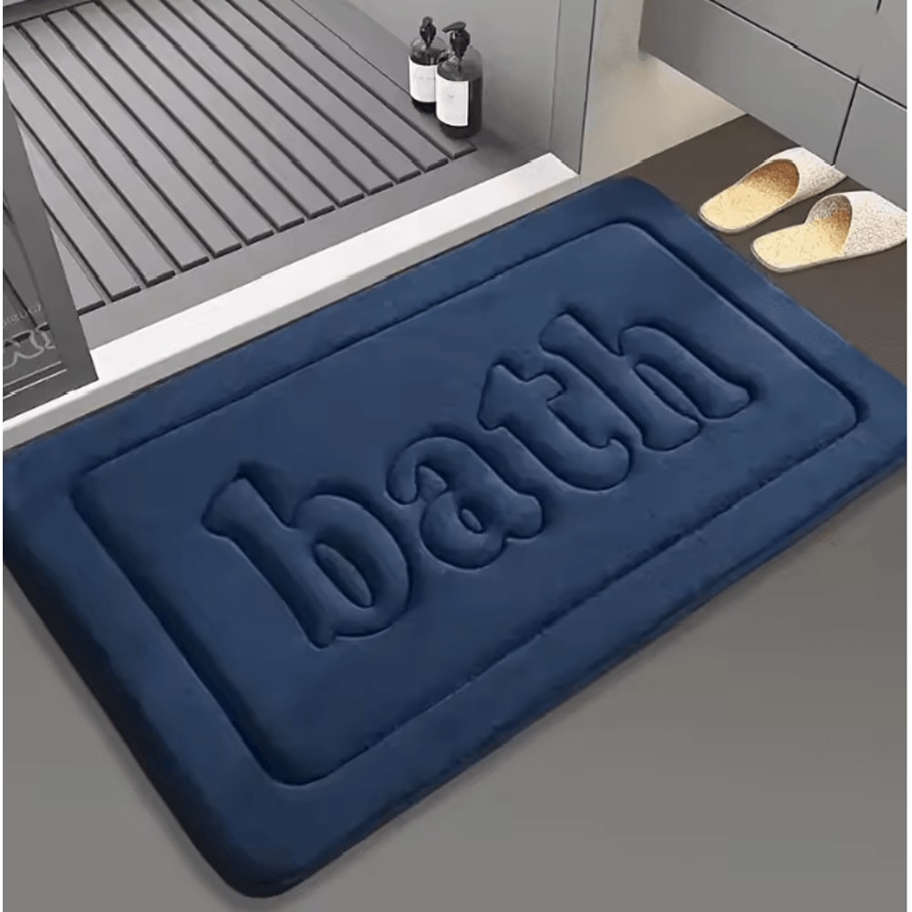 SoftFlannel AntiSlip Absorbent Bathroom Floor Mat 4