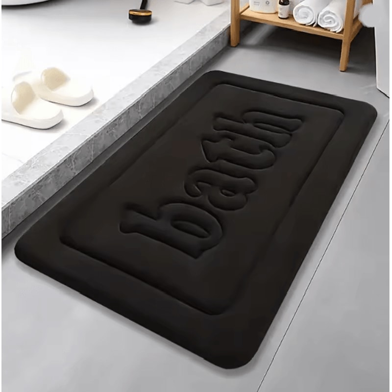 SoftFlannel AntiSlip Absorbent Bathroom Floor Mat 5