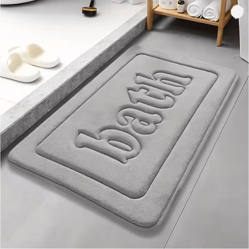 SoftFlannel AntiSlip Absorbent Bathroom Floor Mat 9